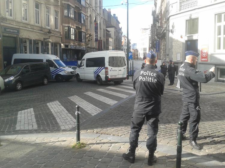 Il luogo dell’attacco a Bruxelles (Adnkronos)