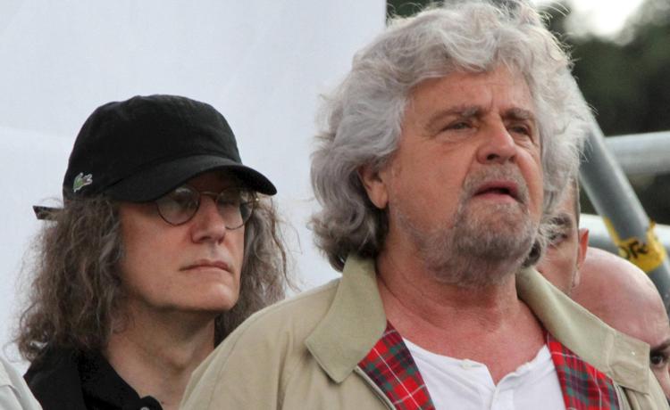 Gianroberto Casaleggio e Beppe Grillo (foto Infophoto) - INFOPHOTO