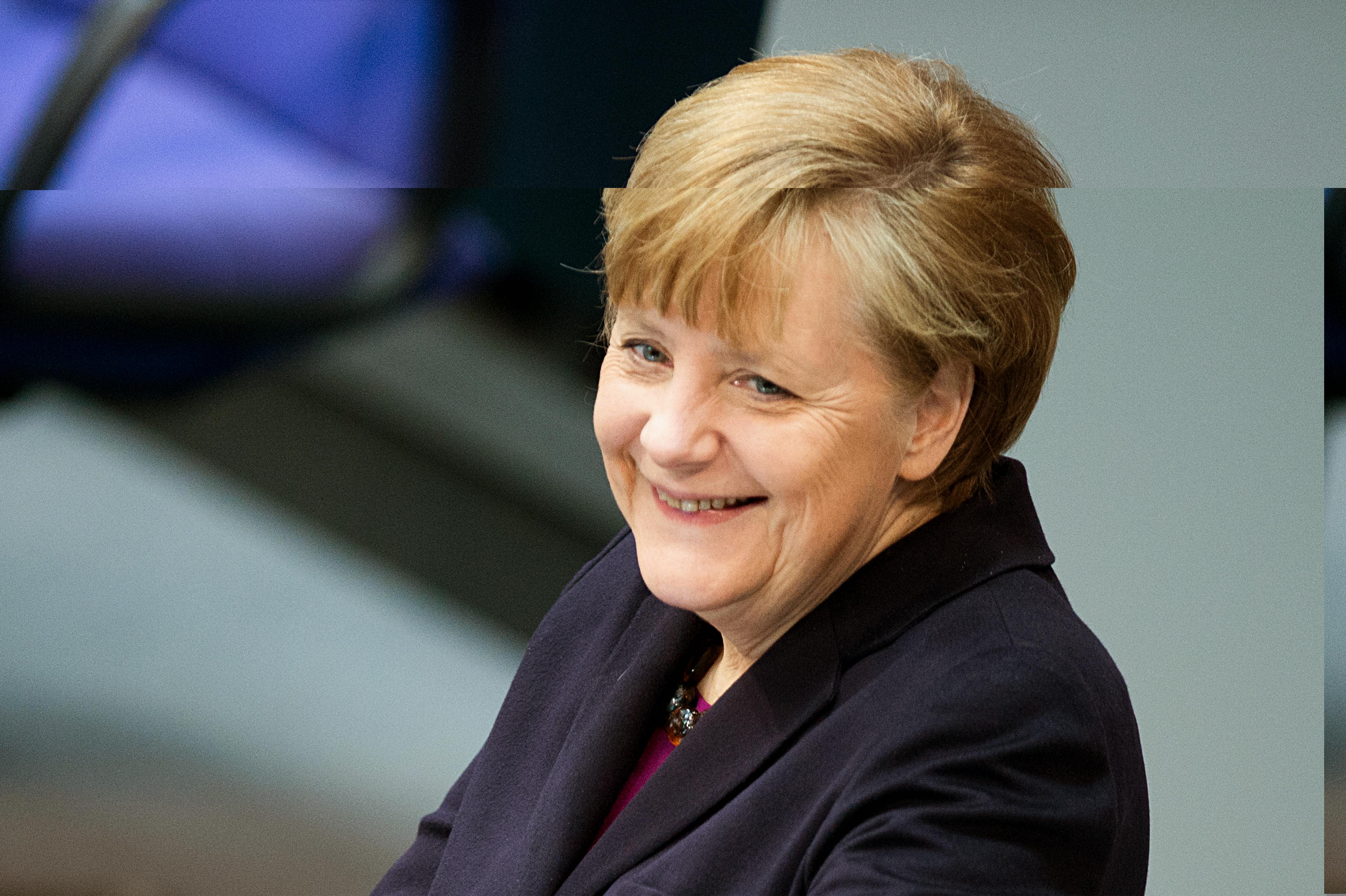 La cancelliera tedesca Angela Merkel, in cima alla Top 100 (Infophoto)
