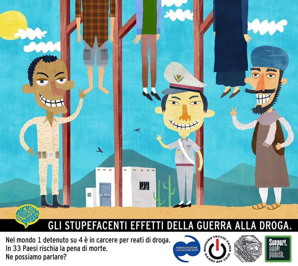 ‘Criminalizzare i consumatori’ - disegni e testi di Flavio Avy Candelli e Giovanni di Modica