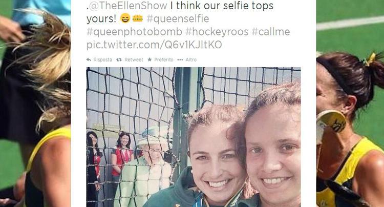 Selfie regale, Elisabetta 'rovina' foto di atlete australiane