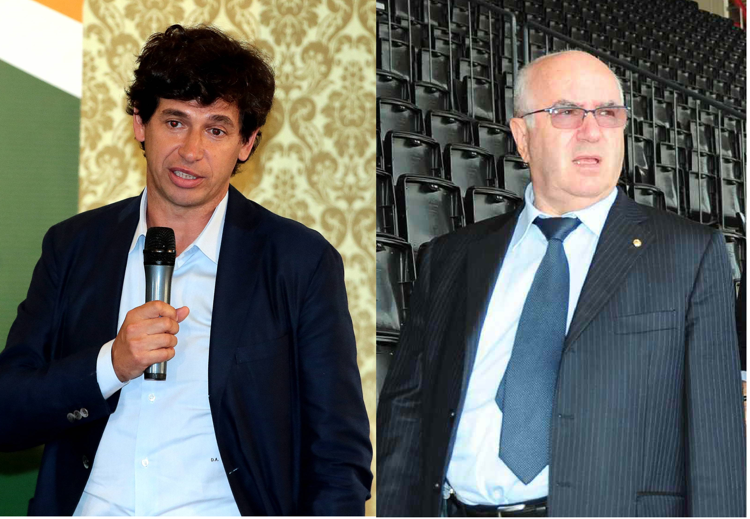 Demetrio Albertini e Carlo Tavecchio (Foto Infophoto)
