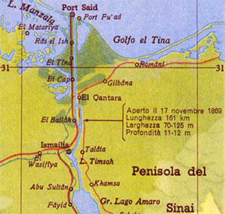 Egitto: nuovo canale di Suez, sarà scavato per 72 chilometri