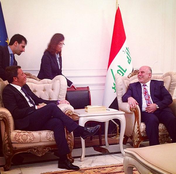 Con il premier incaricato al -Abadi (Twitter/Nomfup)