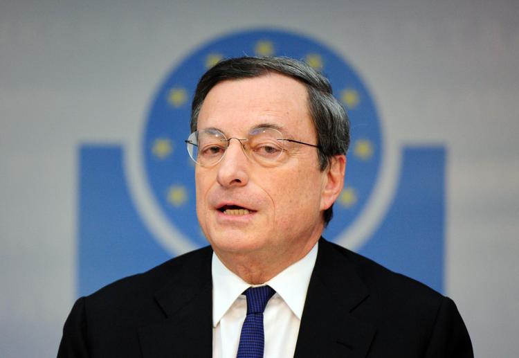 Mario Draghi, presidente della Bce. Foto Daniel Reinhardt/dpa - Infophoto