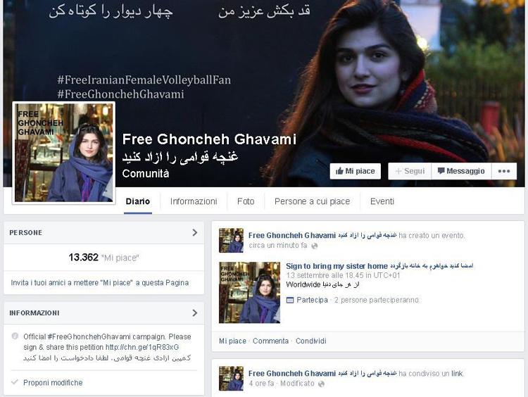 Da due mesi in carcere, il web si mobilita per la 25enne che voleva vedere Iran-Italia di volley