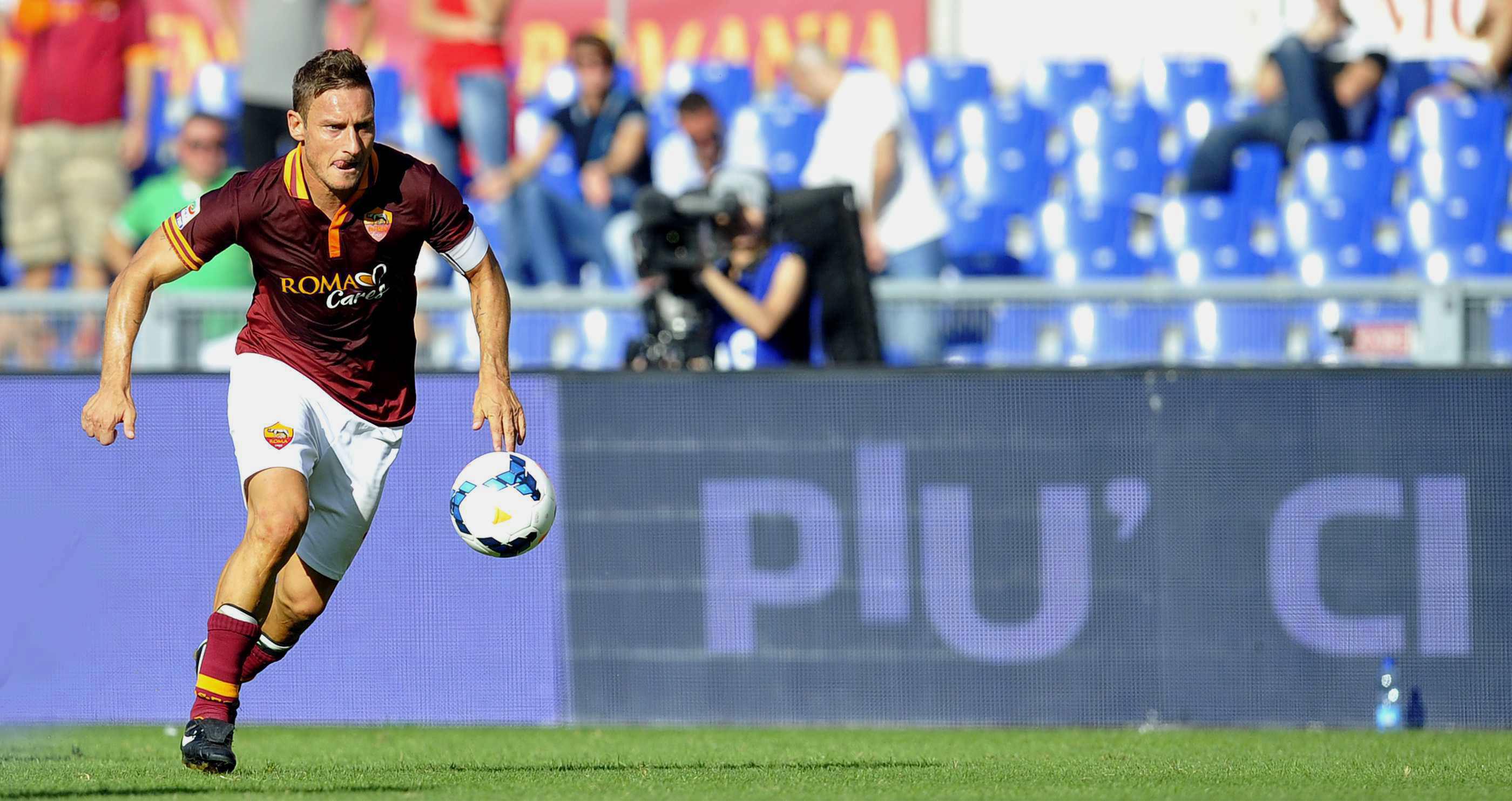 Francesco Totti in Roma-Lazio del 22/09/2013 - Infophoto 