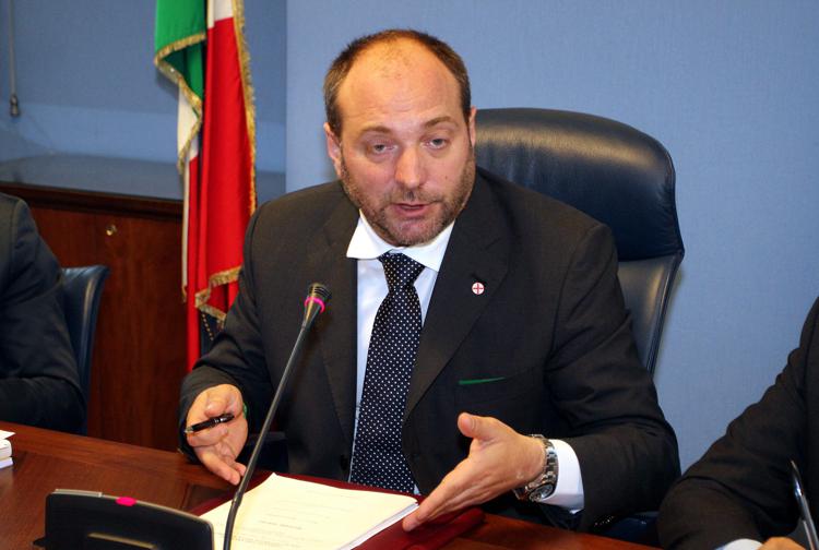 Nella foto, il presidente del Copasir, Giacomo Stucchi (Infophoto)