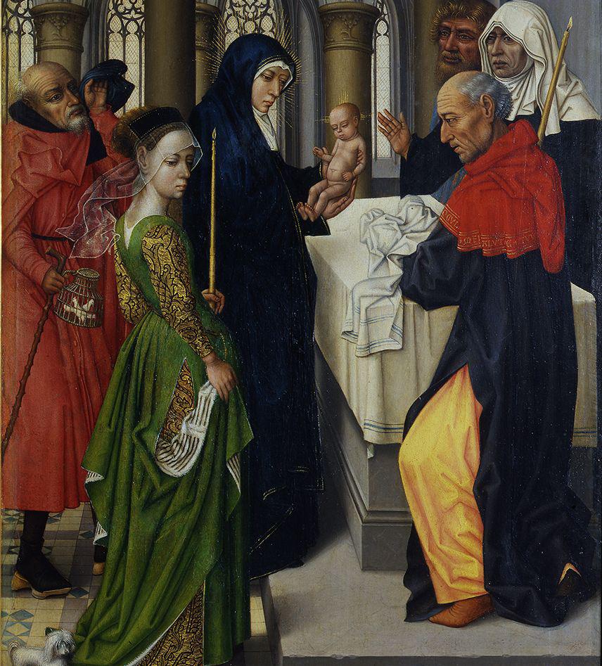 Maestro della Leggenda di santa Caterina, Presentazione al tempio. 1490-1495 circa. Olio su tavola