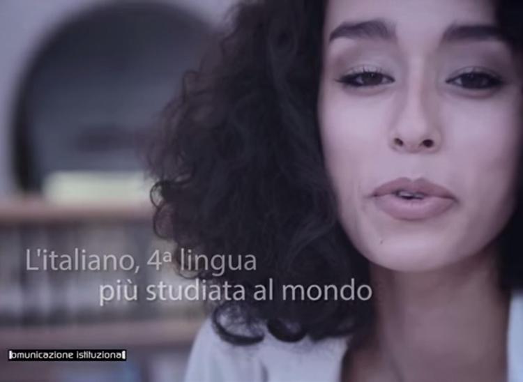 Un'immagine dello spot realizzato per gli Stati Generali della lingua italiana 
