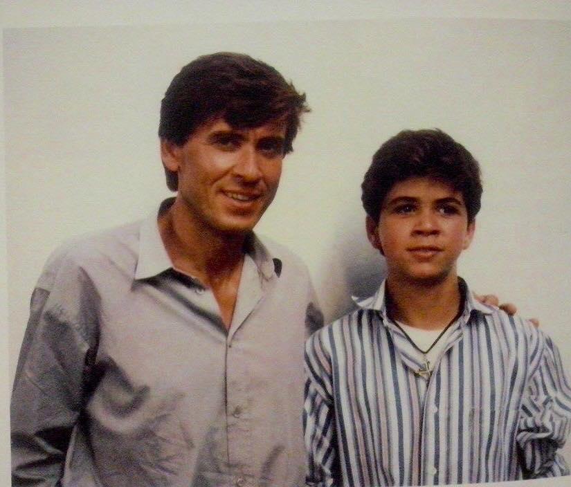 Gianni Morandi con il figlio Marco 