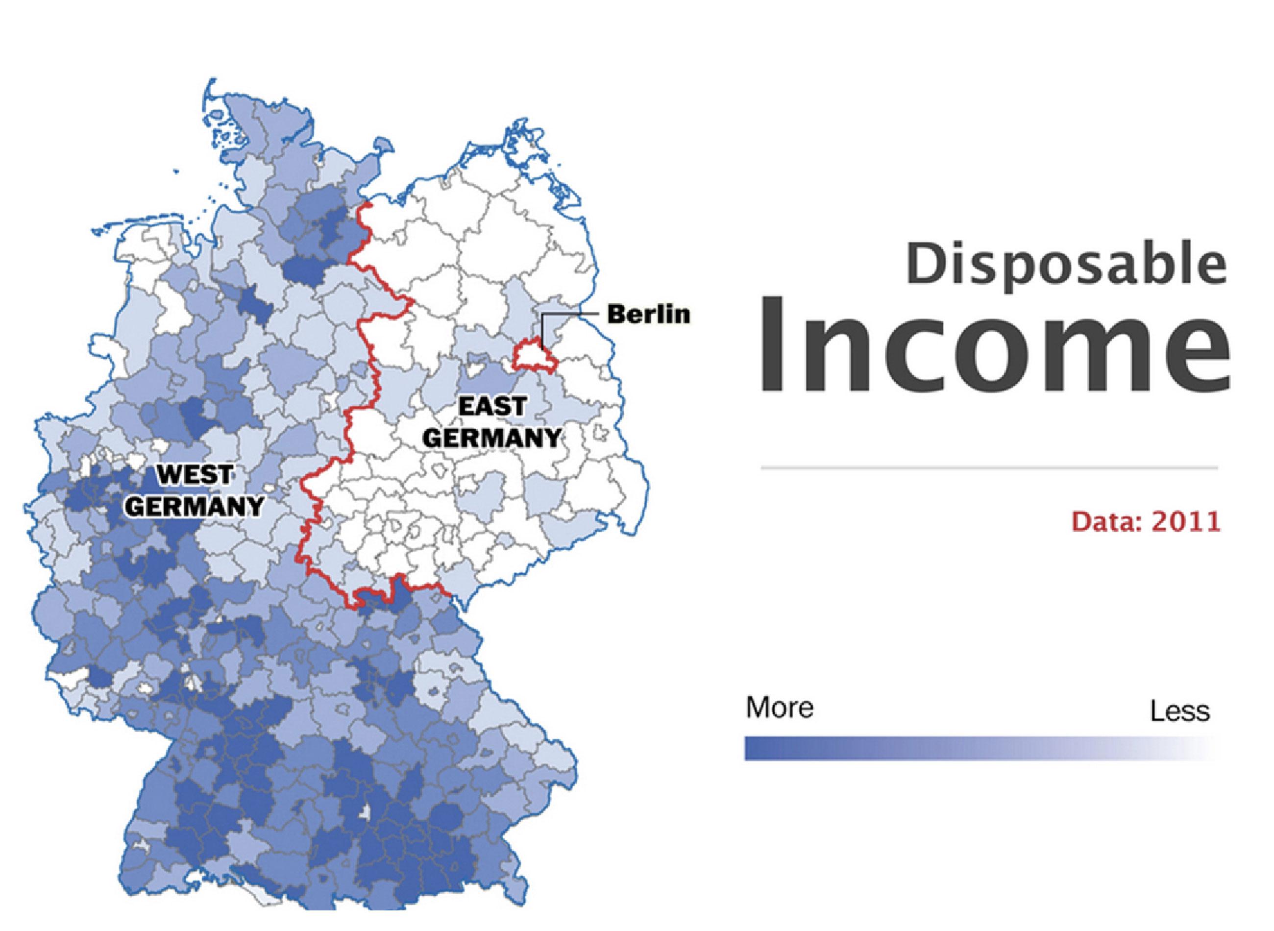 Grafico del reddito disponibile (Source: German statistical office - Washington Post graphic by Gene Thorp)