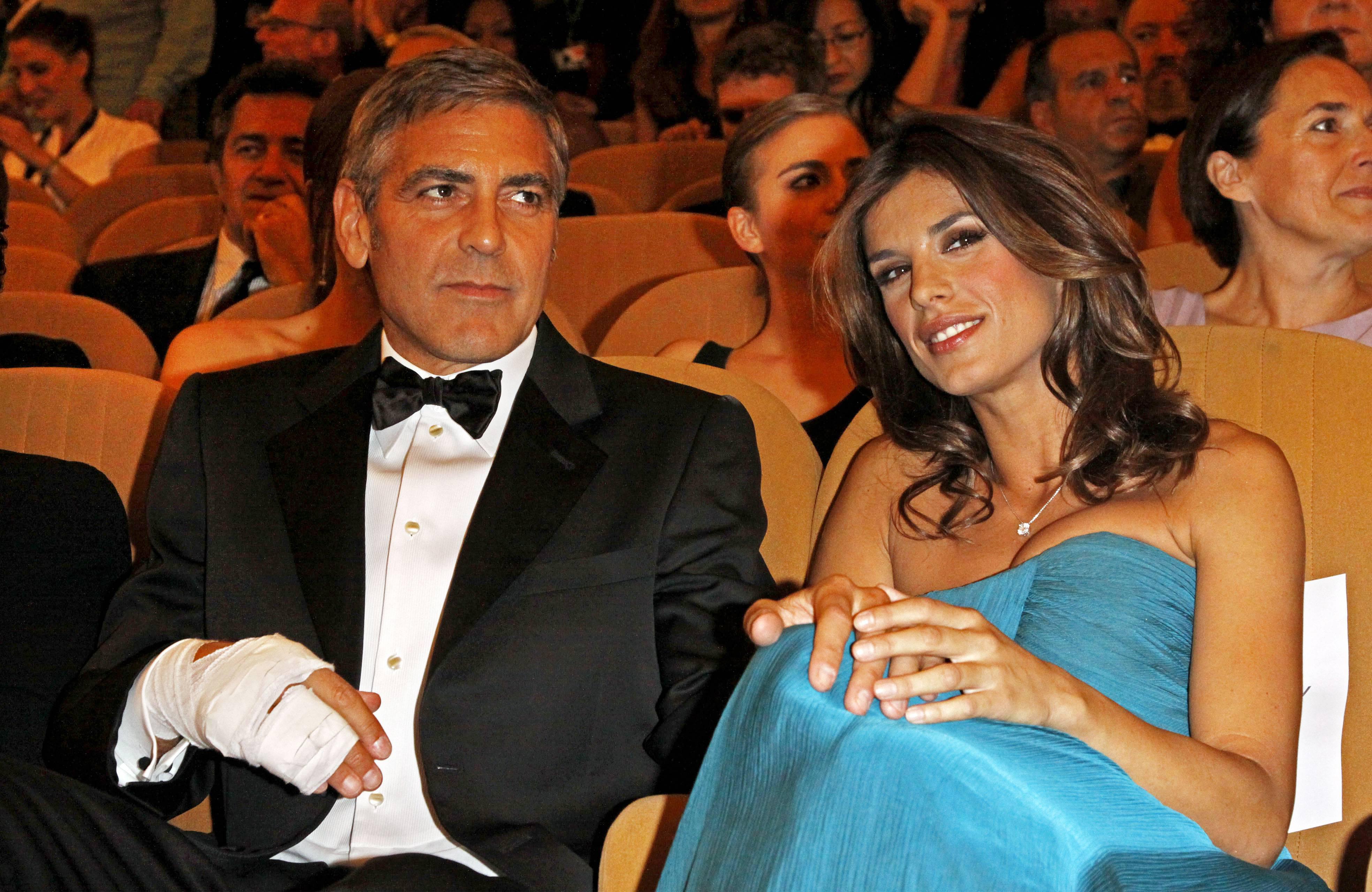 George Clooney ed Elisabetta Canalis (Foto Infophoto)