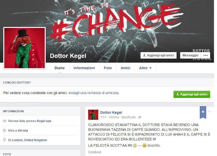 Pagina facebook del dottor Kegel