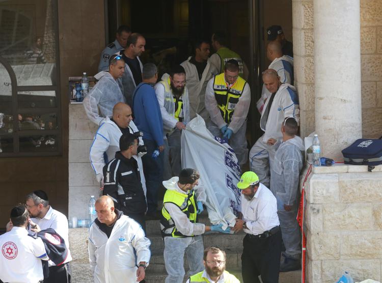 Vittima dell'attentato del 18 novembre alla sinagoga di Har Hof a Gerusalemme.(Infophoto)