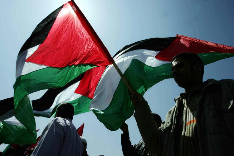 Bandiera palestinese. (Infophoto)