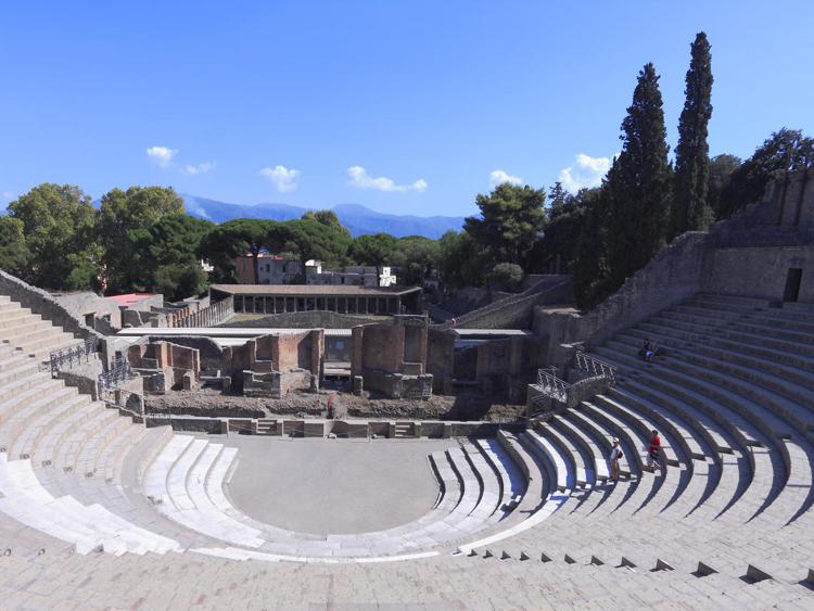 Il Teatro Grande all'Interno degli  Scavi di Pompei (Foto Infophoto) - INFOPHOTO