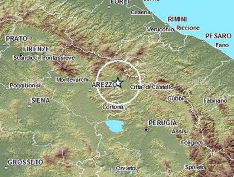 La terra trema ancora, scossa di magnitudo 3.6 tra Toscana e Umbria