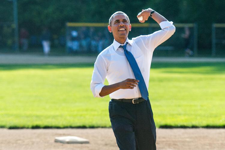 Il presidente Usa, Barack Obama, grande appassionato di baseball e tifoso dei Chicago White Sox- Infophoto - INFOPHOTO