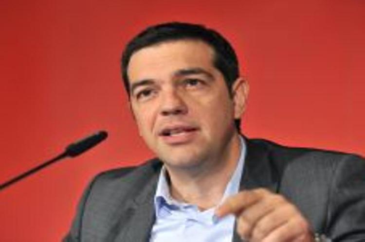 Il leader di Syriza Alexis Tsipras (Infophoto).