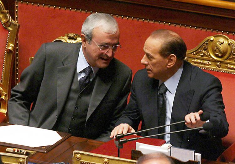 Antonio Martino e Silvio Berlusconi (Infophoto) - PRISMA