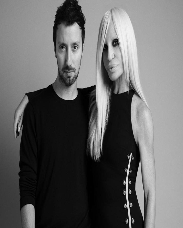 Anthony Vaccarello e Donatella Versace