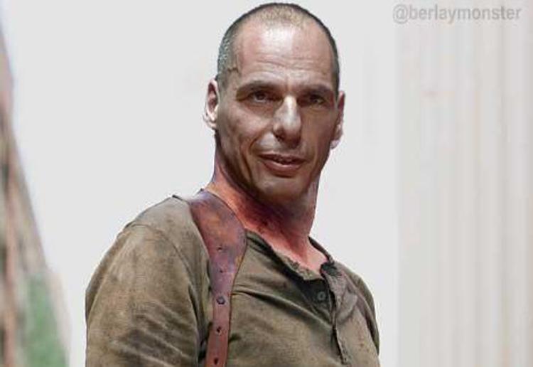 Yanis Varoufakis in versione 'Die Hard'  visto dal web nella parodia di  Bruce Willis