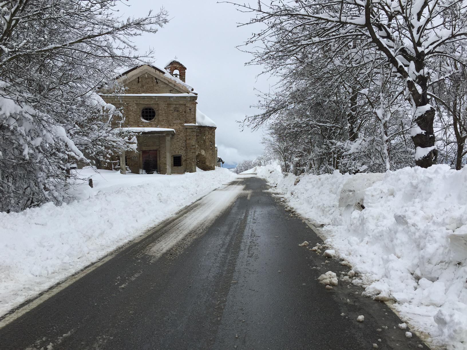 Neve nell'astigiano (Foto Provincia di Asti)