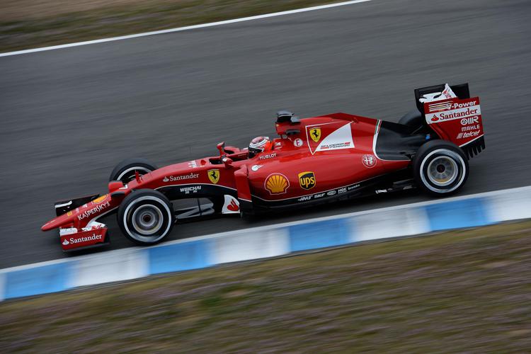La Ferrari SF15-T impegnata nei test di Jere de la Frontera (Foto Ferrari)