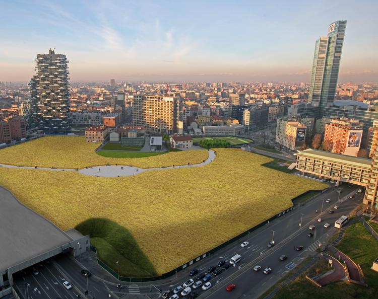 Milano: un campo di grano tra i grattacieli, è l'opera d'arte 'Wheatfield'