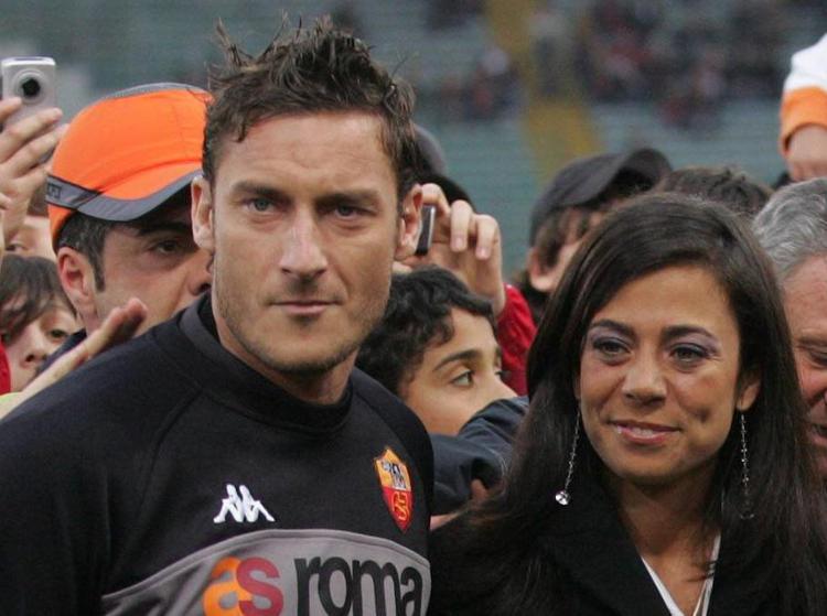 Rosella Sensi con Francesco Totti (foto Infophoto) - INFOPHOTO
