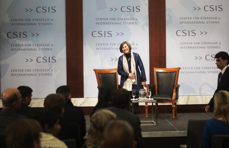 Rula Ghani interviene al Center for Strategic and International Studies di  Washington - (Foto WASHINGTON POST)
