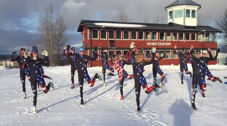 team di sci di fondo degli Stati Uniti  - Fermo immagine video