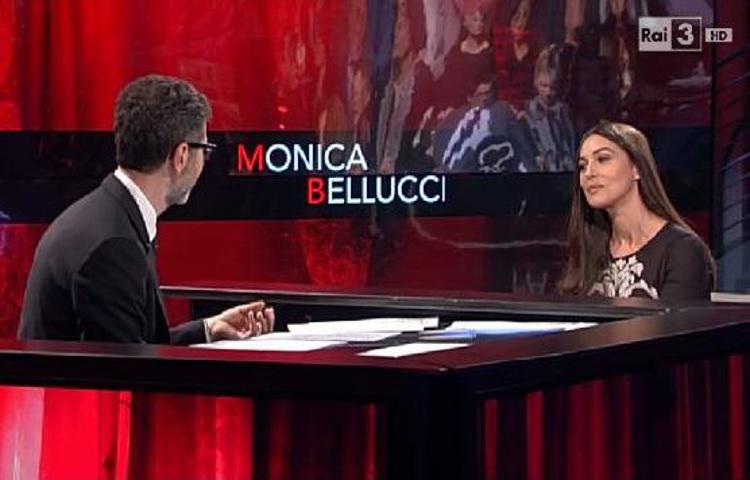 Monica Bellucci ospite di Fabio Fazio a 'Che tempo che fa'