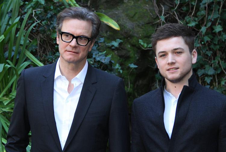 Colin Firth e Taron Egerton, protagonisti di 'Kingsman' (foto Infophoto) - INFOPHOTO