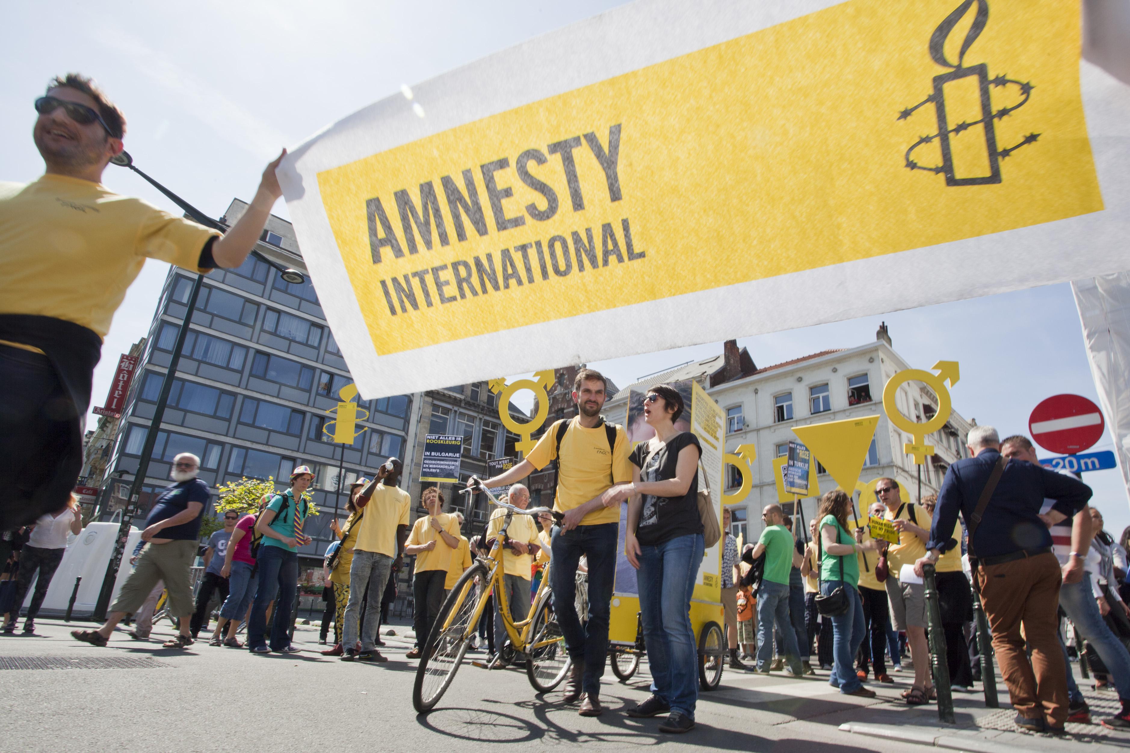 Amnesty International participation Parade Brussels Pride 2014