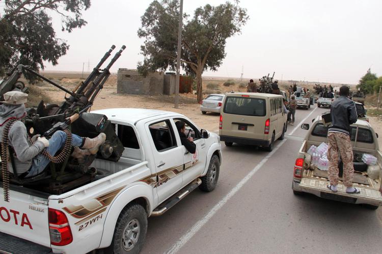 Militari libici a Sirte. (Infophoto) - INFOPHOTO