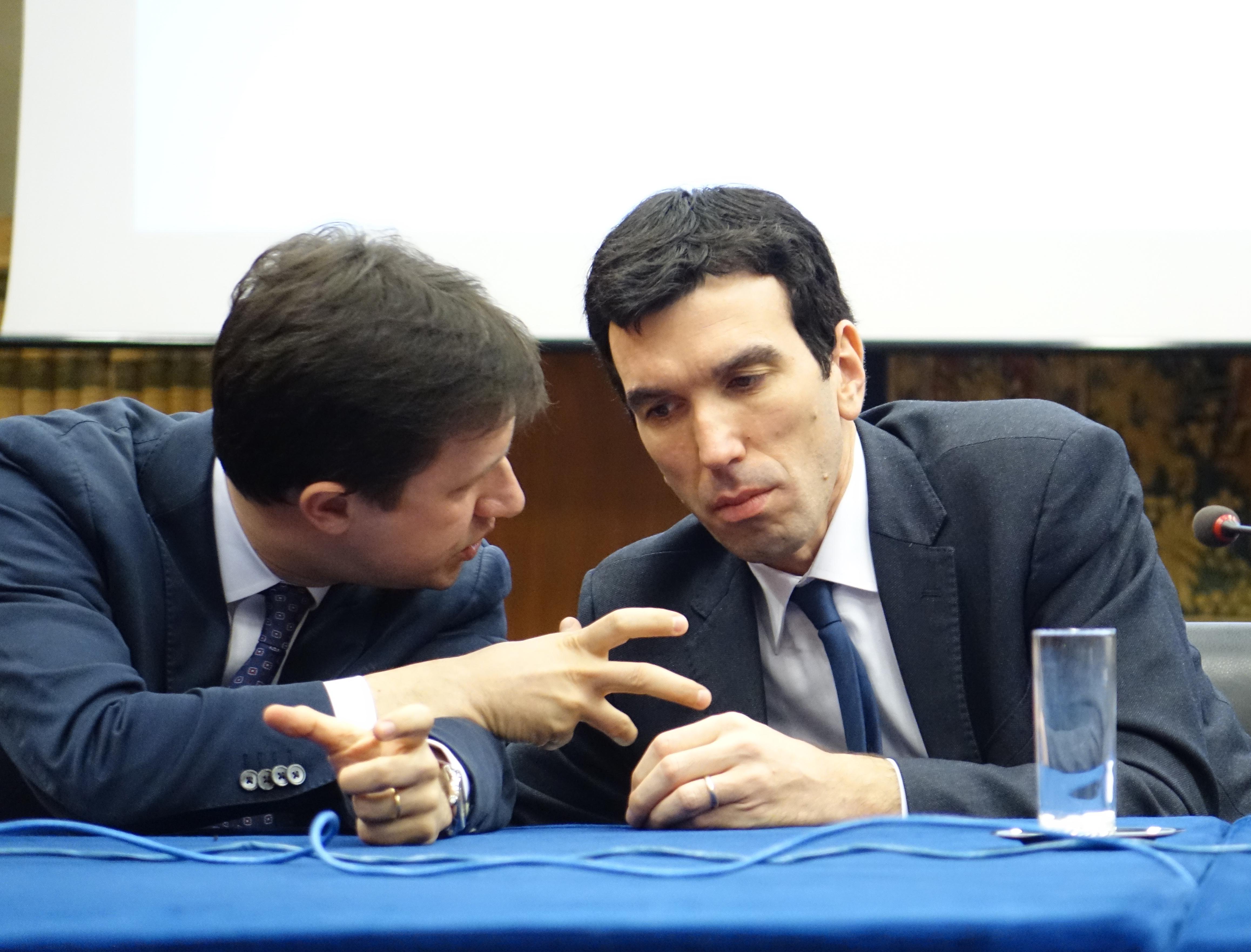 Con Maurizio Martina - Ministro delle Politiche Agricole, Alimentari e Forestali, Dario Nardella, sindaco di Firenze (foto Adnkronos/Cristiano Camera)