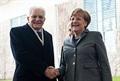 Il Presidente Sergio Mattarella con il Cancelliere della Repubblica Federale di Germania Angela Merkel