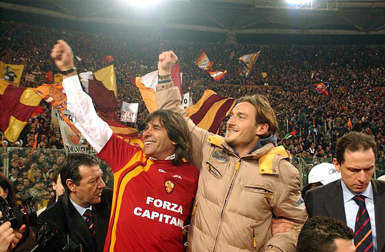 Bruno Conti con Francesco Totti (Infophoto) - INFOPHOTO