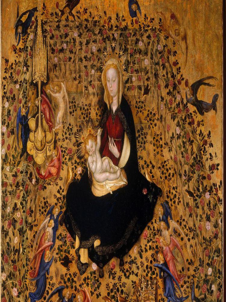 'Madonna del Roseto', Michelino da Besozzo, una delle opere esposte in <span id=