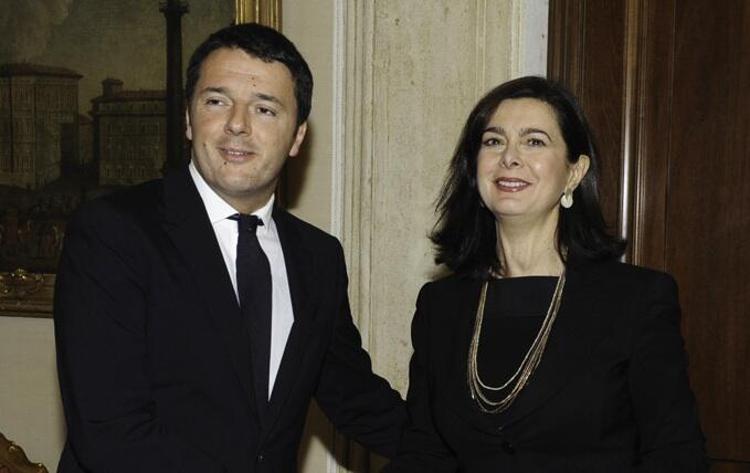 Matteo Renzi e Laura Boldrini