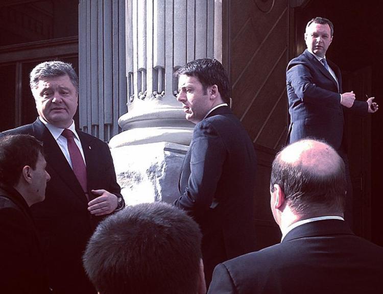 Matteo Renzi con Petro Poroshenko (Foto  Instangram