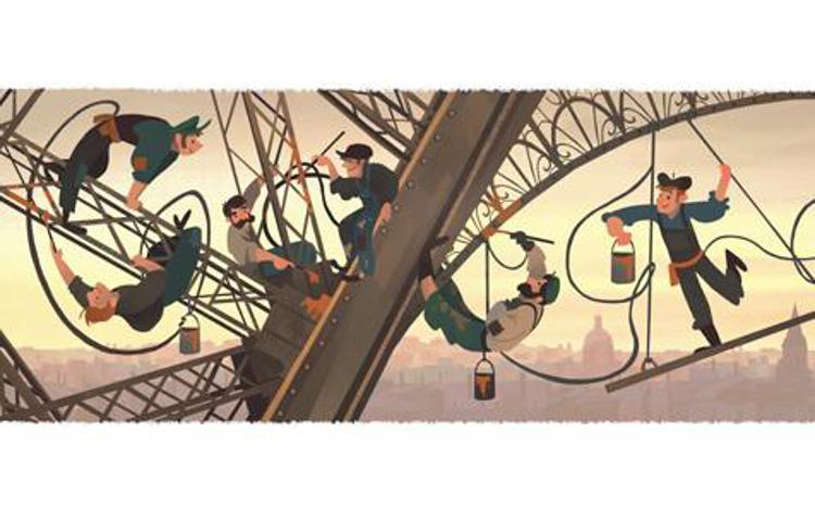 Google ricorda con un doodle l'inaugurazione della Torre Eiffel