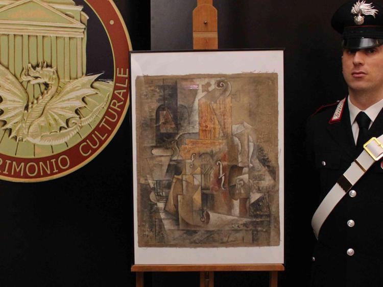 Il Picasso recuperato dai Carbinieri Tpc