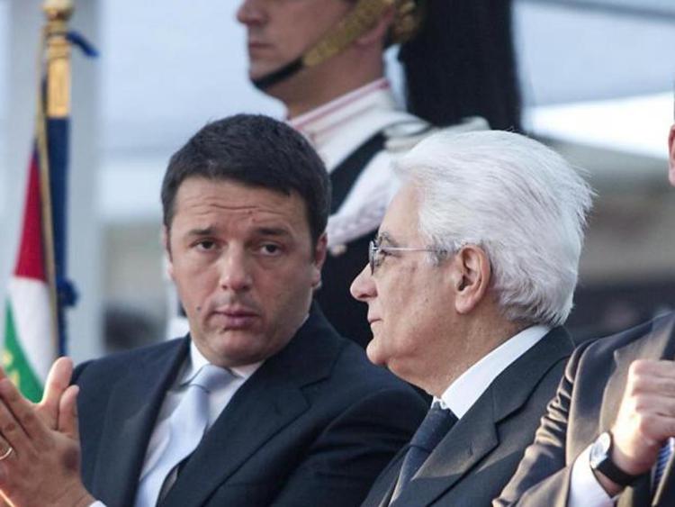 Matteo Renzi e Sergio Mattarella