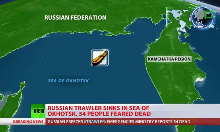 Russia: affonda peschereccio, almeno 54 morti nel mare di Okhotsk