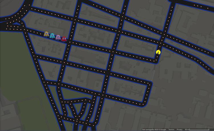 Pac-Man su Google Maps