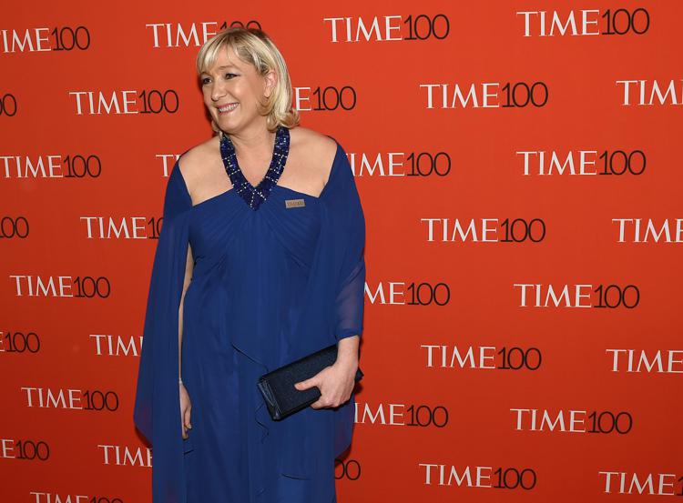 Marine Le Pen alla festa di Time (Foto Afp) 