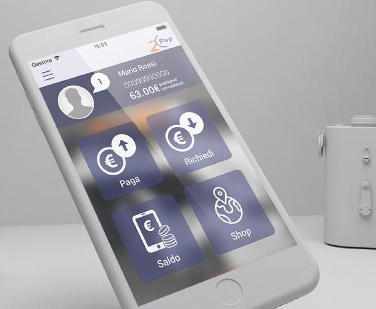 Commercio: debutta 2Pay, l'app del 'contante del futuro' sul cellulare